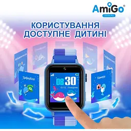 Дитячий смарт-годинник AmiGo GO10S Pro WiFi Blue [154619] - мініатюра 2