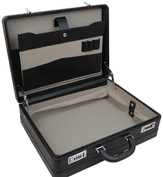 Кейс дипломат великий з екошкіри Portfolio S1645426 Чорний - мініатюра 6