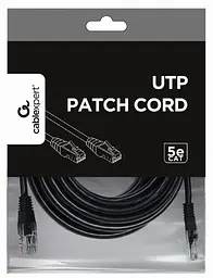 Патч-корд Cablexpert 5M UTP категорія 5E Black - мініатюра 3