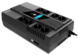 ДБЖ на 8 розеток NJOY Token 800 (UPCSBLS680TTOAZ01B) з дисплеєм і USB - мініатюра 4