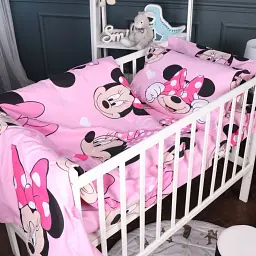 Простирадло MirSon Kids Time 17-0666 Pink Minnie 150х200 см бязь рожеве (2200010117288) - мініатюра 5