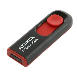 Флеш-накопичувач A-DATA USB USB 2.0 C008 16Gb Black/Red (AC008-16G-RKD) - мініатюра 2
