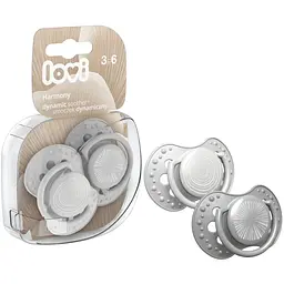 Пустушка силіконова динамічна LOVI Harmony Boy 3-6 місяців 2 шт. (22/906boy) - мініатюра 4