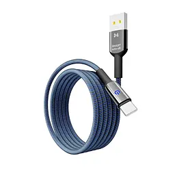 Кабель для заряджання та обміну даними USB Yoki YK-SM31 SMART Series USB/Type C 60W 3A/20V 1.2 м Чорно-Синій - мініатюра 5