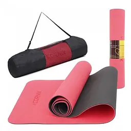 Килимок спортивний Cornix XR-0006, 183 x 61 x 0.6 см, Red/Black - мініатюра 4