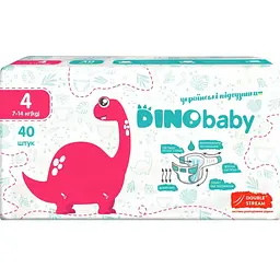 Підгузки Dino Baby Розмір 4 (7-14 кг) 40 шт (4823098410591)