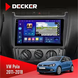 Штатна магнітола Volkswagen Polo 2011-2018 Decker D9-009 4x64, DSP, 4G, 2k Decker (НФ-00008473)
