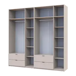 Розпашна Шафа для одягу Doros Лукас Кашемір 3+3 ДСП 240х50х240 (42005108) - мініатюра 3
