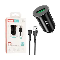 Зарядний пристрій XO USB QC3.0 18W + cable USB to Lightning black (TZ12-L-BK) - мініатюра 3