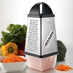 Тертка Gipfel Grater чотиристороння с контейнером 24х13х13 см чорна - мініатюра 3
