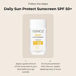 Сонцезахисний флюїд для обличчя Sinoz Daily Sun Protection SPF50+ 50 мл - мініатюра 3