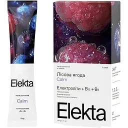 Напій безалкогольний середньогазований Еlekta Calm Lemonade з електролітами з вітамінами групи В зі смаком лісових ягід з підсолоджувачем 35 г (7 шт. x 5 г) - мініатюра 2