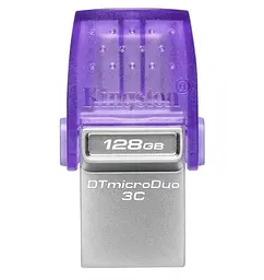 Флеш накопичувач USB 128Gb DataTraveler microDuo 3C, Purple Kingston teh0021073