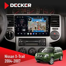 Штатна магнітола Nissan X-Trail 2004-2007 Decker D10-011 4x64, DSP, 4G, 360 Decker (НФ-00007565)