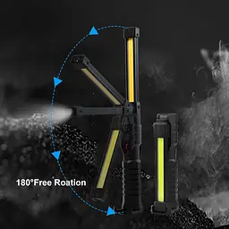 Ліхтар LIGHT L08-1 з магнітним підставою та підвісним гачком для кемпінгу ∙ Акумуляторний поворотний ліхтар LIGHT L08-1 - мініатюра 5