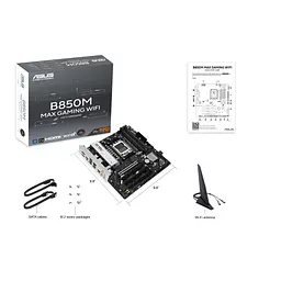 Материнcька плата B850M MAX GAMING WIFI sAM5 B850 4xDDR5 M.2 HDMI DP Wi-Fi BT mATX Asus teh0019081 - мініатюра 3