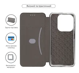 Чехол-книжка для Infinix Hot 40/40 Pro, G-Case, синий, кожаный чехол-книга из экокожи (PU) и TPU, с магнитом, с подставкой и вместительным кардхолдером, противоударный, защита всего корпуса, ArmorStandart (ARM79049) - мініатюра 3