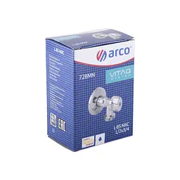 Кран кульовий кутовий Arco 1/2″х 3/4″ 728MN металева ручка L85MAC 000023455 - мініатюра 3