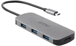 Хаб 7in1 USB-С > 3xUSB-A3.2/HDMI/USB-C/PD/SD 0.15м сірий Acer teh0018463