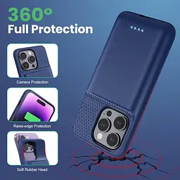 Чохол Feob Battery для iPhone 14 Pro (6,1 дюйма), потужний ультратонкий чохол для зарядки акумулятора ємністю 7200 мАг, захисний - мініатюра 5