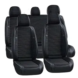 Чохли Накидки для сидінь Voin 3D Комплект Смужка Чорні (VD-220 Bk Full)