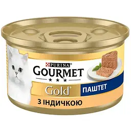 Вологий корм для котів Gourmet Gold Паштет з індичкою 85 г