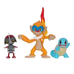 Набір ігрових фігурок Pokemon W18 - Поньярд, Сквіртл, Монферно - мініатюра 2