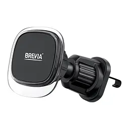 Тримач телефону автомобільний Brevia AirVent Pro СrystalMag на дефлектор, 4 магніти, чорний(48510)