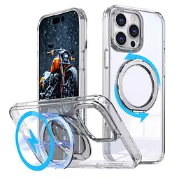 Чохол TPU+PC Empire with MagSafe and Ring для Apple iPhone 15 Pro (6.1) Clear - мініатюра 2