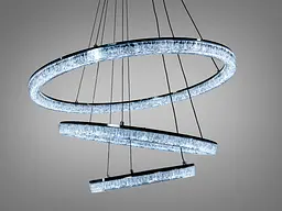 Підвісна LED люстра Romin кільця біла 220 Вт 38-40 м² - мініатюра 3