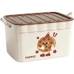 Багатофункціональний ящик для зберігання іграшок Poppe Хепі Дей з ручками великий  білий (PP-001O-S)