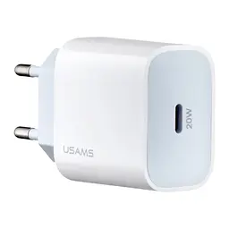 Мережевий зарядний пристрій Usams CC118 T34 PD Fast Travel Type-C Charger 20W ( EU ) Білий