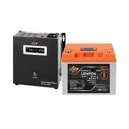 Комплект резервного живлення LP (LogicPower) ДБЖ + літієва (LiFePO4) батарея (UPS В800+ АКБ LiFePO4 640W)