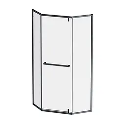 Душова кабіна AM.PM Gem 5-corner Pivot 90x90 см без піддону black W90UG-405-9090-BT