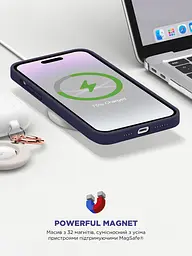 Силиконовый чехол с MagSafe для Apple iPhone 14 Pro, ICON2 MagCase, фиолетовый, противоударный, панель с мягкой подкладкой, защита всего корпуса, поддержка беспроводной зарядки, совместим с защитными стеклами и пленками, ArmorStandart (ARM68403) - мініатюра 9