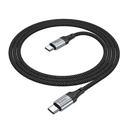 Кабель Hoco X102 Fresh 60W charging data cable Type-C to Type-C Black - мініатюра 3