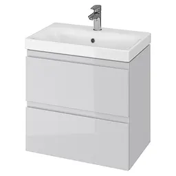 Тумба для ванної кімнати Cersanit Cet В05 з умивальником Cersanit Moduo Slim 60 см Сірий UN509-043 30412