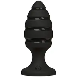 Анальний плаг зі спіральним каналом Doc Johnson Platinum Premium SiliconeThe BlastBlack
