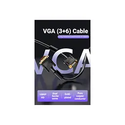 Кабель мультимедійний VGA M to VGA M 2.0m ferrite Vention (DAEBH) - мініатюра 3