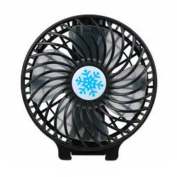 Вентилятор міні акумуляторний з ручкою USB діаметр 10см Handy Mini Fan чорний - мініатюра 5