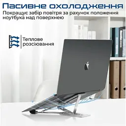 Підставка для ноутбука Promate PocketMount Grey (pocketmount.grey) - мініатюра 5