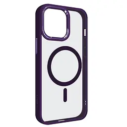 Чехол Apple iPhone 12 Pro Max, Unit MagSafe, фиолетовый, прозрачный, магсейф, противоударный, магнитный, панель-накладка с поддержкой MagSafe, с поддержкой беспроводной зарядки, TPU+PC, защита всего корпуса, ударопрочный, ArmorStandart (ARM74850)