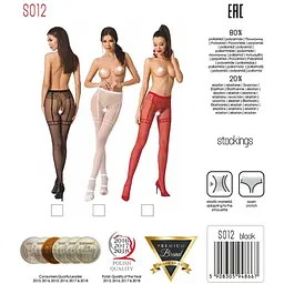 Колготки-бодістокінги Passion S012 One Size, Red - мініатюра 5