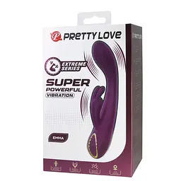 Вібратор-кролик Pretty Love Emma Extreme Series, 15.8 см (фіолетовий) - мініатюра 9