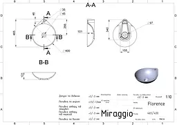 Умивальник Miraggio Florence mirasoft Білий матовий 0001018 - мініатюра 5