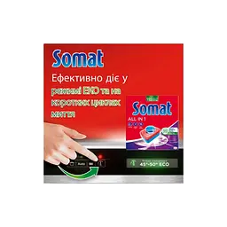 Таблетки для посудомийних машин Somat All in 1 Extra 24 шт. (9000101809466/9000101851359) - мініатюра 4