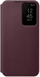 Оригінальний чохол книжка для Samsung Galaxy S22 Plus Smart Clear View Cover Burgundy EF-ZS906CEEGRU SM-906 - мініатюра 1
