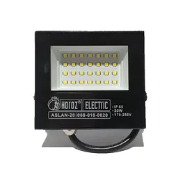 Прожектор світлодіодний Horoz Electric ASLAN-20 20W 6400K чорний