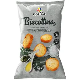 Тости Rialto Biscottina оливкова олія та сіль 100 г
