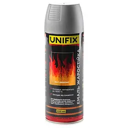 Емаль жаростійка в балончику Unifix 400мл срібло